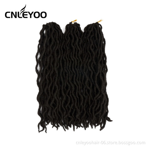Promotion Goddess Locs Braids Wholesale Gypsy Lock Crochet Hair 18 Inch Crochet Locs Low Temperature Fiber